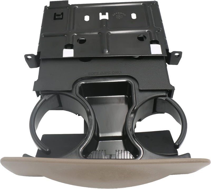 APPERFiT in Dash Cup Holder Insert w/Ashtray Tan Compatible with Ford F250 F350 F450 F550 Super Duty Truck Excursion 1999-2004 Dashboard Pull Out Cupholder YC3Z-2513560-CAB - Image 1
